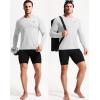 imageNELEUS Mens Dry Fit Long Sleeve Athletic Running Shirts5060 BlackGreyWhite 3 Pack