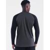 imageNELEUS Mens Dry Fit Long Sleeve Athletic Running Shirts5073 2 Pack dark GreyRed