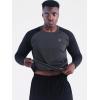 imageNELEUS Mens Dry Fit Long Sleeve Athletic Running Shirts5073 2 Pack dark GreyRed