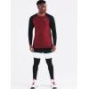 imageNELEUS Mens Dry Fit Long Sleeve Athletic Running Shirts5073 2 Pack dark GreyRed