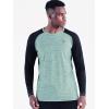 imageNELEUS Mens Dry Fit Long Sleeve Athletic Running Shirts5073 Dark GreyLight GreenRed 3 Pack