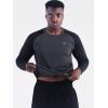 imageNELEUS Mens Dry Fit Long Sleeve Athletic Running Shirts5073 Dark GreyLight GreenRed 3 Pack