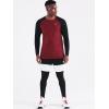 imageNELEUS Mens Dry Fit Long Sleeve Athletic Running Shirts5073 Dark GreyLight GreenRed 3 Pack