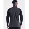 imageNELEUS Mens Dry Fit Long Sleeve Athletic Running Shirts5073 Dark GreySlate GreyRed 3 Pack