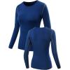imageNELEUS Womens 3 Pack Athletic Compression Long Sleeve T Shirt Dry Fit03 3 Pack Black grey blue