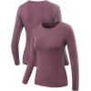 imageNELEUS Womens 3 Pack Athletic Compression Long Sleeve T Shirt Dry Fit03 BlackBurgundyRosy Brown 3 Pack