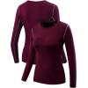 imageNELEUS Womens 3 Pack Athletic Compression Long Sleeve T Shirt Dry Fit03 BlackBurgundyRosy Brown 3 Pack