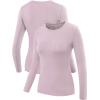 imageNELEUS Womens 3 Pack Athletic Compression Long Sleeve T Shirt Dry Fit03 PinkPurpleBlackish Green 3 Pack