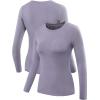 imageNELEUS Womens 3 Pack Athletic Compression Long Sleeve T Shirt Dry Fit03 PinkPurpleBlackish Green 3 Pack