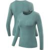 imageNELEUS Womens 3 Pack Athletic Compression Long Sleeve T Shirt Dry Fit03 PinkPurpleBlackish Green 3 Pack