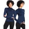 imageNELEUS Womens 3 Pack Athletic Compression Long Sleeve T Shirt Dry Fit05 BlackNavy BlueWhite 3 Pack