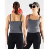 imageNELEUS Womens 3 Pack Athletic Compression Tank Top with Sport Bra Running Shirt8088 BlackGreyRose Red
