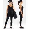 imageNELEUS Womens 3 Pack Athletic Compression Tank Top with Sport Bra Running Shirt8196 BlackGreyNavy Blue