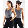 imageNELEUS Womens 3 Pack Athletic Compression Tank Top with Sport Bra Running Shirt8200 BlackGreyBlue
