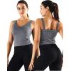 imageNELEUS Womens 3 Pack Athletic Compression Tank Top with Sport Bra Running Shirt8200 BlackGreyBlue