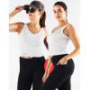 imageNELEUS Womens 3 Pack Athletic Compression Tank Top with Sport Bra Running Shirt8200 BlackGreyWhite