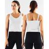 imageNELEUS Womens 3 Pack Athletic Compression Tank Top with Sport Bra Running Shirt8200 BlackGreyWhite