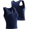 imageNELEUS Womens Running Workout Athletic Crop Shirts Pack of 38080 BlackDark GreyNavy Blue 3 Pack