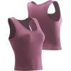 imageNELEUS Womens Running Workout Athletic Crop Shirts Pack of 38080 BlackDark GreyRosy Brown 3 Pack