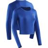 imageNELEUS Womens Running Workout Athletic Crop Shirts Pack of 3BlackGreyBlue  Long Sleeve