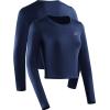 imageNELEUS Womens Running Workout Athletic Crop Shirts Pack of 3BlackGreyNavy Blue  Long Sleeve