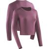 imageNELEUS Womens Running Workout Athletic Crop Shirts Pack of 3BlackGreyWhite  Long Sleeve