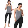 imageNELEUS Womens Workout Tank Top Racerback Yoga Tanks Athletic Gym Shirts8057 BlackGreyWhite 3 Pack