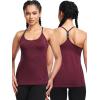imageNELEUS Womens Workout Tank Top Racerback Yoga Tanks Athletic Gym Shirts8057 Rosy BrownRedBurgundy 3 Pack