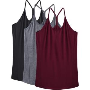 imageNELEUS Womens Workout Tank Top Racerback Yoga Tanks Athletic Gym Shirts8057 BlackGreyBurgundy 3 Pack