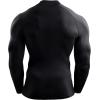 imageNELEUS Mens 3 Pack Athletic Compression Shirt Running ShirtsHeatlock Mock NeckblackBlueBlackred Stripe
