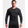 imageNELEUS Mens 3 Pack Athletic Compression Shirt Running ShirtsZ029 BlackGreyBlue
