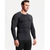 imageNELEUS Mens 3 Pack Athletic Compression Shirt Running ShirtsZ029 BlackGreyNavy Blue