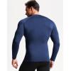 imageNELEUS Mens 3 Pack Athletic Compression Shirt Running ShirtsZ029 BlackGreyNavy Blue