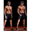 imageNELEUS Mens 3 Pack Performance Compression Shorts6028 3 Pack Black