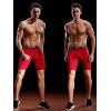 imageNELEUS Mens 3 Pack Performance Compression Shorts6028 3 Pack Black grey red
