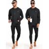 imageNELEUS Mens FullZip Athletic Jacket with Hoodies Workout Long Sleeve Fishing Hiking Performance Shirt5901 Pack of 2 Black navy Blue