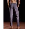 imageNELEUS Mens Workout Athletic Running Tapered Pants7006 2 Pack Black grey