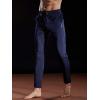 imageNELEUS Mens Workout Athletic Running Tapered Pants7006 2 Pack Black navy Blue
