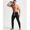 imageNELEUS Mens Workout Athletic Running Tapered Pants7016 One Piece Ofblack