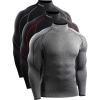 Heatlock Mock Neck:black/Black(red Stripe)/Grey