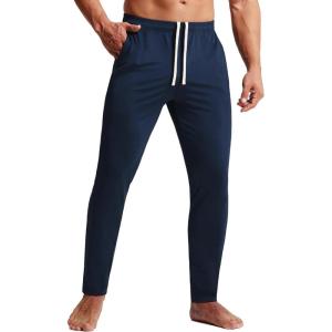 imageNELEUS Mens Workout Athletic Running Tapered Pants7016 One Piece Ofnavy Blue