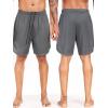 imageNELEUS 2 in 1 Athletic Shorts for Men with Pockets 9quot Dry Fit Workout Shorts with Liner6150 Black  Grey  Navy  Red 4 Pack