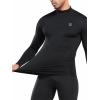 imageNELEUS 4 Pack Mens Workout Long Sleeve Shirts Compression Dry Fit Muscle Tops5024 Mock Neckblack grey navy red