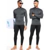 imageNELEUS 4 Pack Mens Workout Long Sleeve Shirts Compression Dry Fit Muscle Tops5024 Mock Neckblack grey navy white