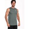imageNELEUS Mens Dry Fit Workout Running Muscle Tank Top5015 BlackGreyOlive Green