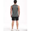 imageNELEUS Mens Dry Fit Workout Running Muscle Tank Top5015 BlackGreyRed