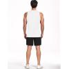 imageNELEUS Mens Dry Fit Workout Running Muscle Tank Top5015 WhiteWhiteWhite