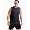 imageNELEUS Mens Dry Fit Workout Running Muscle Tank Top5042 BlackGreyBlue