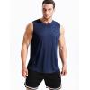 imageNELEUS Mens Dry Fit Workout Running Muscle Tank Top5042 BlackGreyNavy Blue
