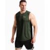 imageNELEUS Mens Dry Fit Workout Running Muscle Tank Top5042 BlackGreyOlive Green